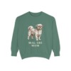 Mal-Shi Mom Sweatshirt, Light Green, front view