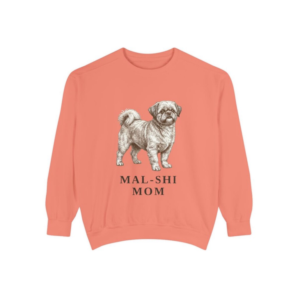 Mal-Shi Mom Sweatshirt, Terracotta, front view