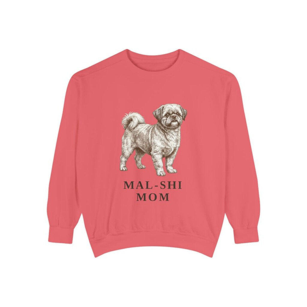 Mal-Shi Mom Sweatshirt, Watermelon, front view