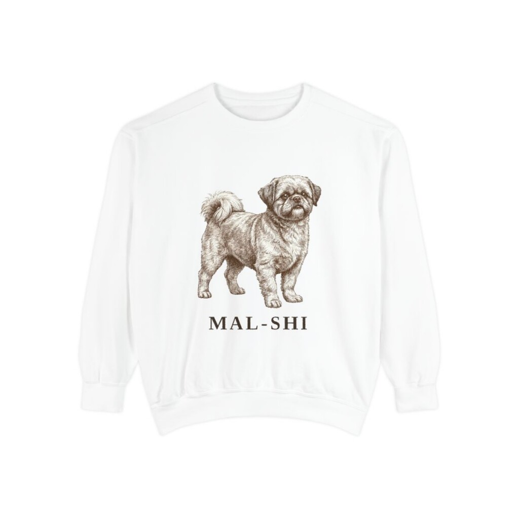 Mal-Shi Sweatshirt, White, front view