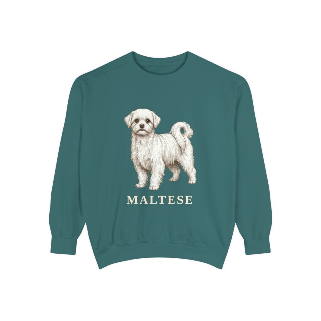 Maltese Sweatshirt, Blue Spruce, front view