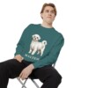 Maltese Sweatshirt, Blue Spruce, person 1 context