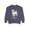 Maltese Dad Sweatshirt, Denim, front view
