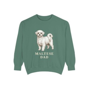 Maltese Dad Sweatshirt, Light Green, front view