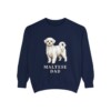 Maltese Dad Sweatshirt, True Navy, front view