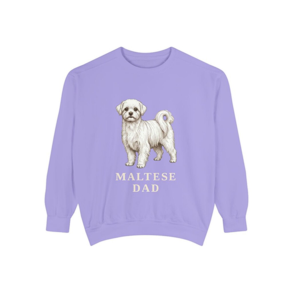 Maltese Dad Sweatshirt, Violet, front view