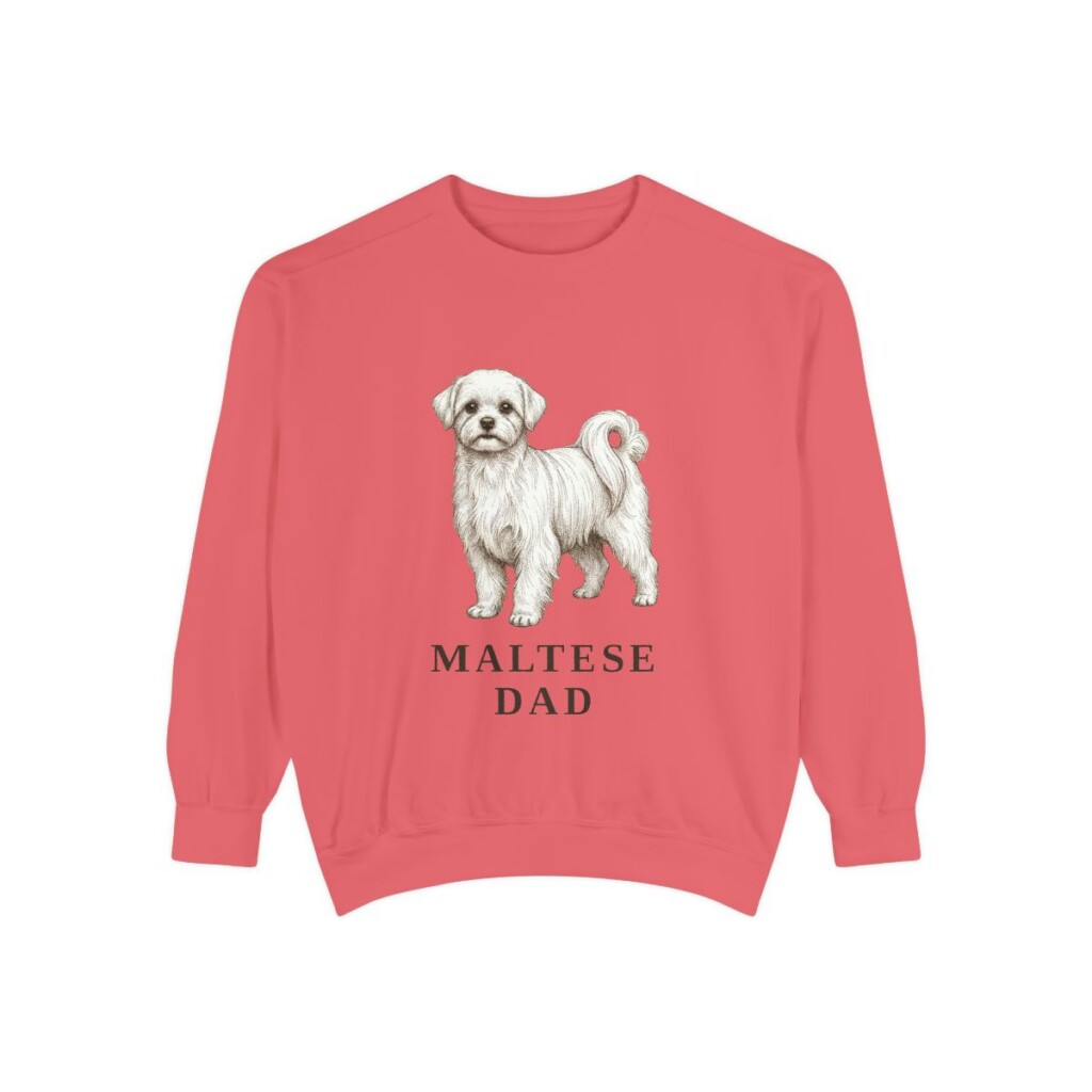 Maltese Dad Sweatshirt, Watermelon, front view