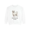 Maltese Dad Sweatshirt, White, front view
