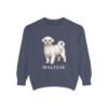 Maltese Sweatshirt, Denim, front view