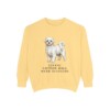 Maltese Humor Sweatshirt, Butter, front view