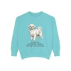 Maltese Humor Sweatshirt, Chalky Mint, front view