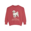Maltese Humor Sweatshirt, Crimson, front view