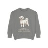 Maltese Humor Sweatshirt, Grey, front view