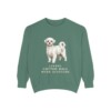 Maltese Humor Sweatshirt, Light Green, front view