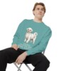 Maltese Humor Sweatshirt, Seafoam, person 1 context