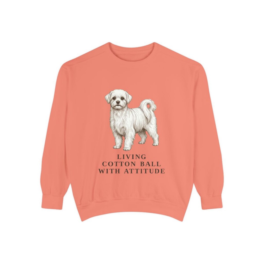 Maltese Humor Sweatshirt, Terracotta, front view