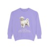 Maltese Humor Sweatshirt, Violet, front view