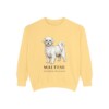 maltese-sweatshirt-latin-butter Maltese Latin Sweatshirt, Butter, front view