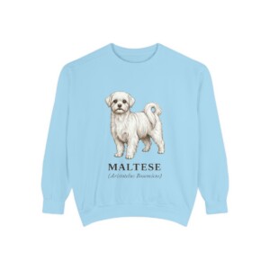 Maltese Latin Sweatshirt, Chambray, front view