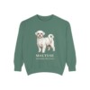 maltese-sweatshirt-latin-light-green Maltese Latin Sweatshirt, Light Green, front view