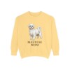 maltese-sweatshirt-mom-butter Maltese Mom Sweatshirt, Butter, front view