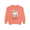 maltese-sweatshirt-mom-terracotta Maltese Mom Sweatshirt, Terracotta, front view