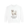 maltese-sweatshirt-mom-white Maltese Mom Sweatshirt, White, front view