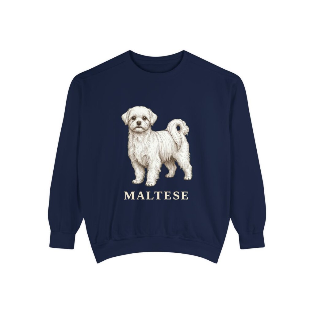 Maltese Sweatshirt, True Navy, front view