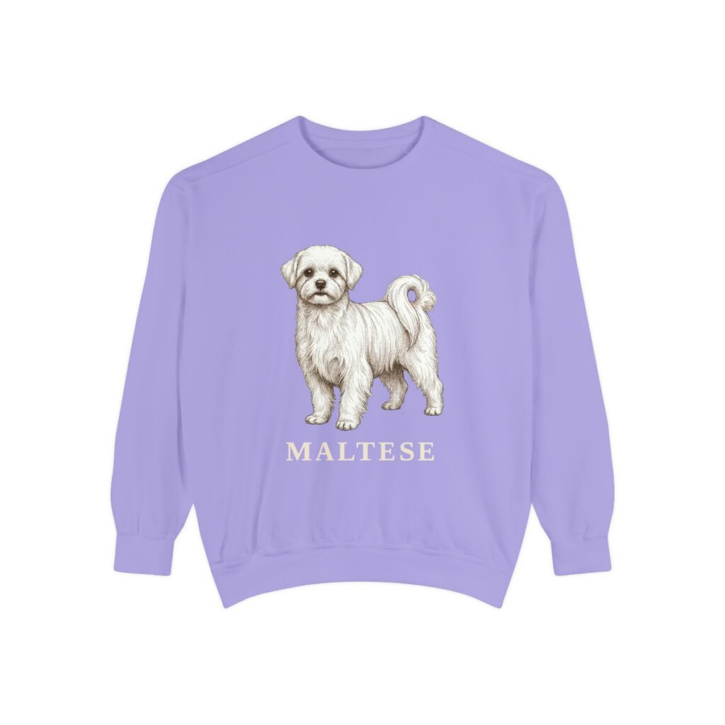 Maltese Sweatshirt, Violet, front view
