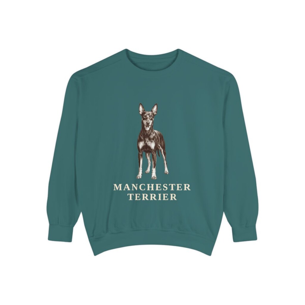 Manchester Terrier Sweatshirt, Blue Spruce, front view