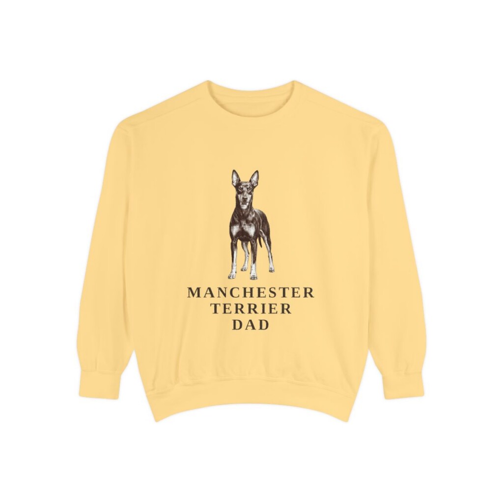Manchester Terrier Dad Sweatshirt, Butter, front view