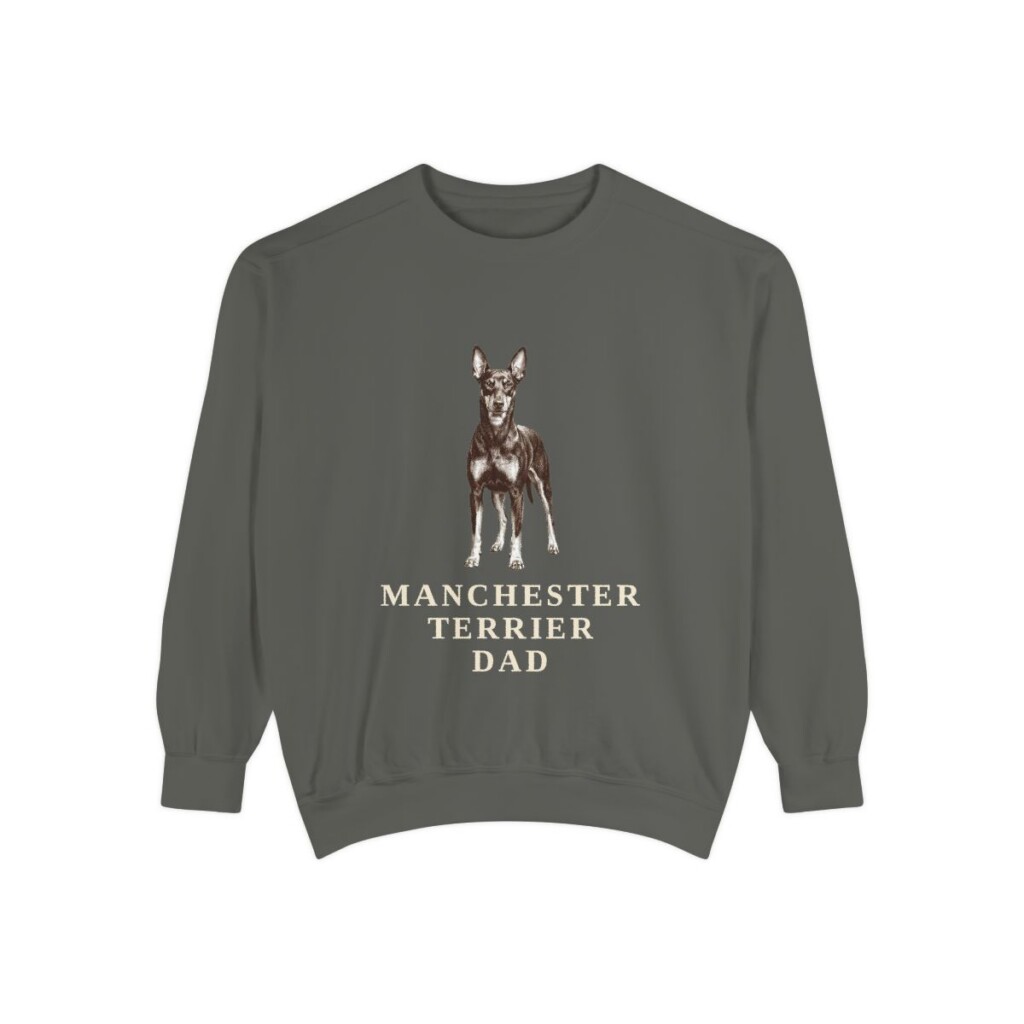 Manchester Terrier Dad Sweatshirt, Pepper, front view
