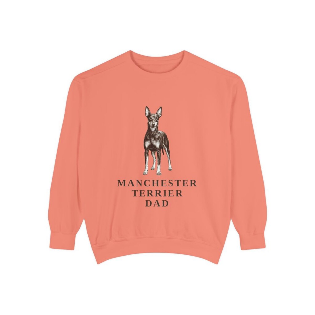 Manchester Terrier Dad Sweatshirt, Terracotta, front view