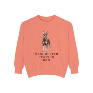 Manchester Terrier Dad Sweatshirt, Terracotta, front view
