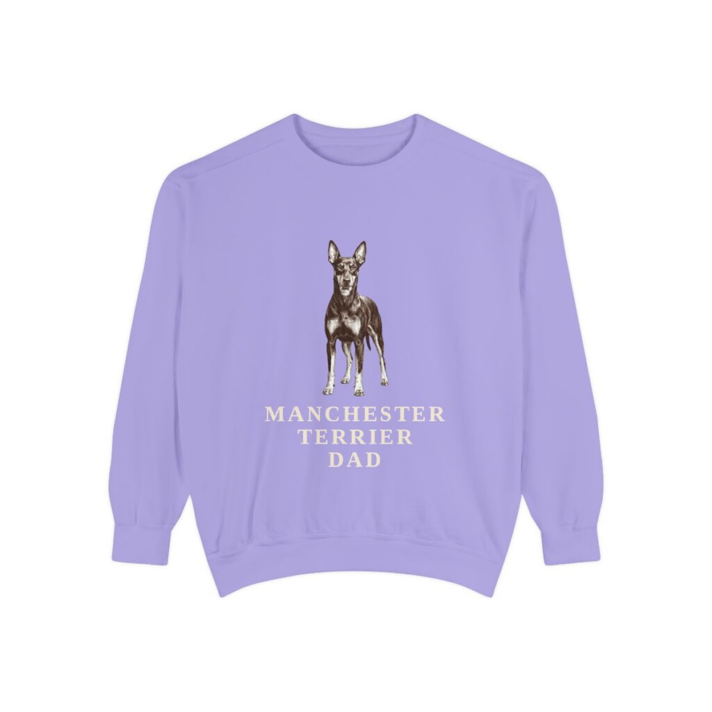 Manchester Terrier Dad Sweatshirt, Violet, front view