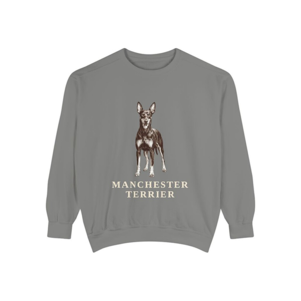 Manchester Terrier Sweatshirt, Grey, front view