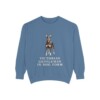 Manchester Terrier Humor Sweatshirt, Blue Jean, front view