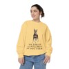 Manchester Terrier Humor Sweatshirt, Butter, person 2 front