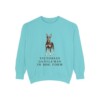 Manchester Terrier Humor Sweatshirt, Chalky Mint, front view