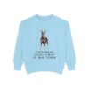 Manchester Terrier Humor Sweatshirt, Chambray, front view