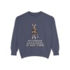 Manchester Terrier Humor Sweatshirt, Denim, front view