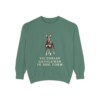 Manchester Terrier Humor Sweatshirt, Light Green, front view