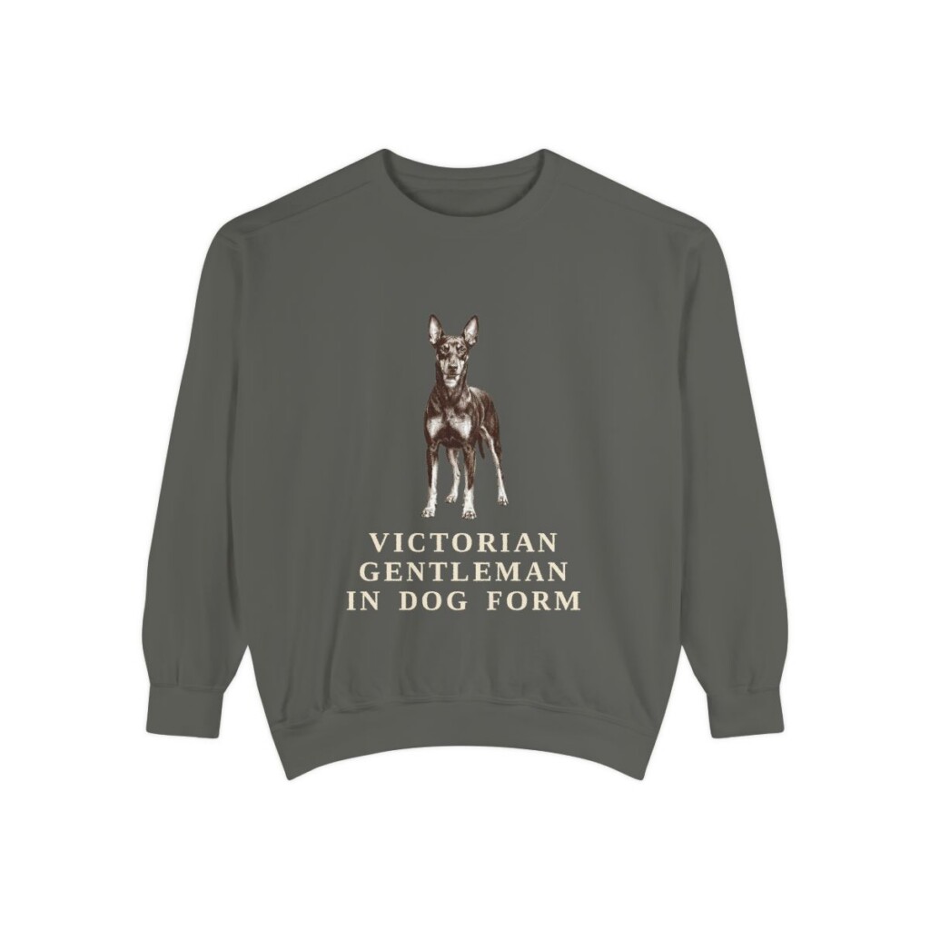 Manchester Terrier Humor Sweatshirt, Pepper, front view