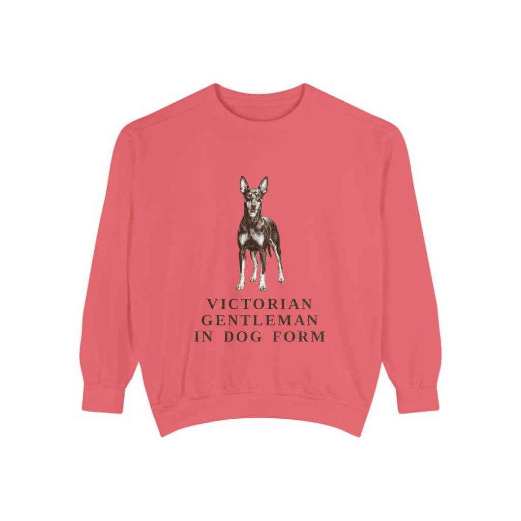 Manchester Terrier Humor Sweatshirt, Watermelon, front view