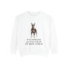 Manchester Terrier Humor Sweatshirt, White, front view
