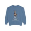 Manchester Terrier Latin Sweatshirt, Blue Jean, front view