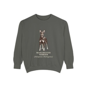 Manchester Terrier Latin Sweatshirt, Pepper, front view