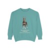Manchester Terrier Latin Sweatshirt, Seafoam, front view