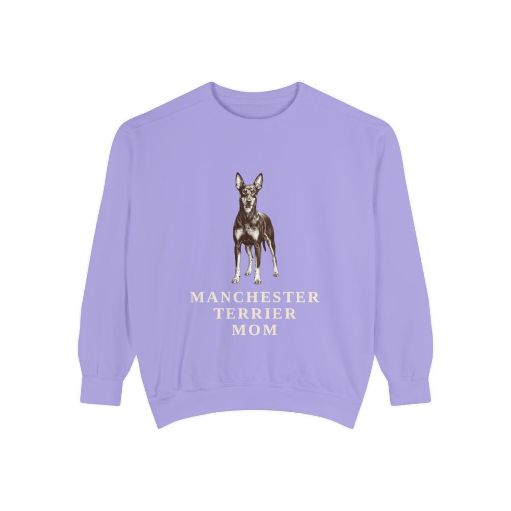 manchester-terrier-sweatshirt-mom-violet Manchester Terrier Mom Sweatshirt, Violet, front view