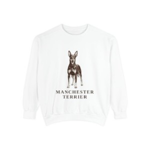 Manchester Terrier Sweatshirt, White, front view